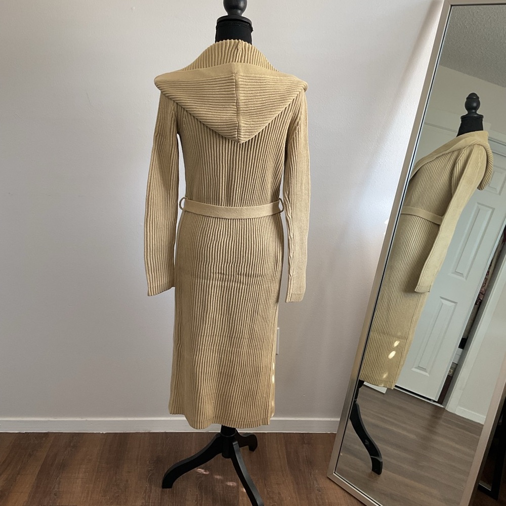 J. Crew Tan Ribbed Long Coat - Picture 4 of 5
